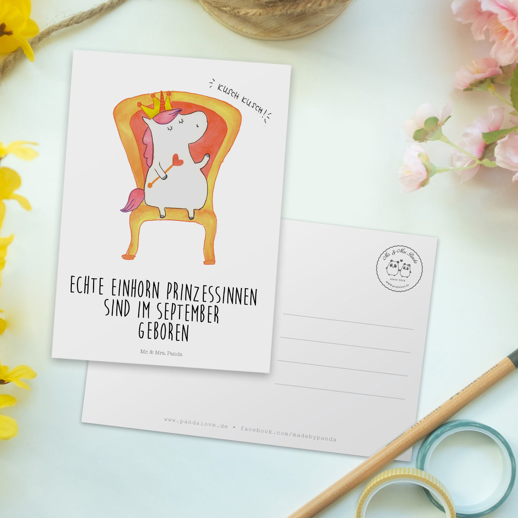 Postkarte Einhorn Prinzessin September Postkarte, Karte, Geschenkkarte, Grußkarte, Einladung, Ansichtskarte, Geburtstagskarte, Einladungskarte, Dankeskarte, Ansichtskarten, Einladung Geburtstag, Einladungskarten Geburtstag, Einhorn, Einhörner, Einhorn Deko, Pegasus, Unicorn, Geburtstag, Prinzessin, Geburtstagsgeschenk, Geschenk, Monat