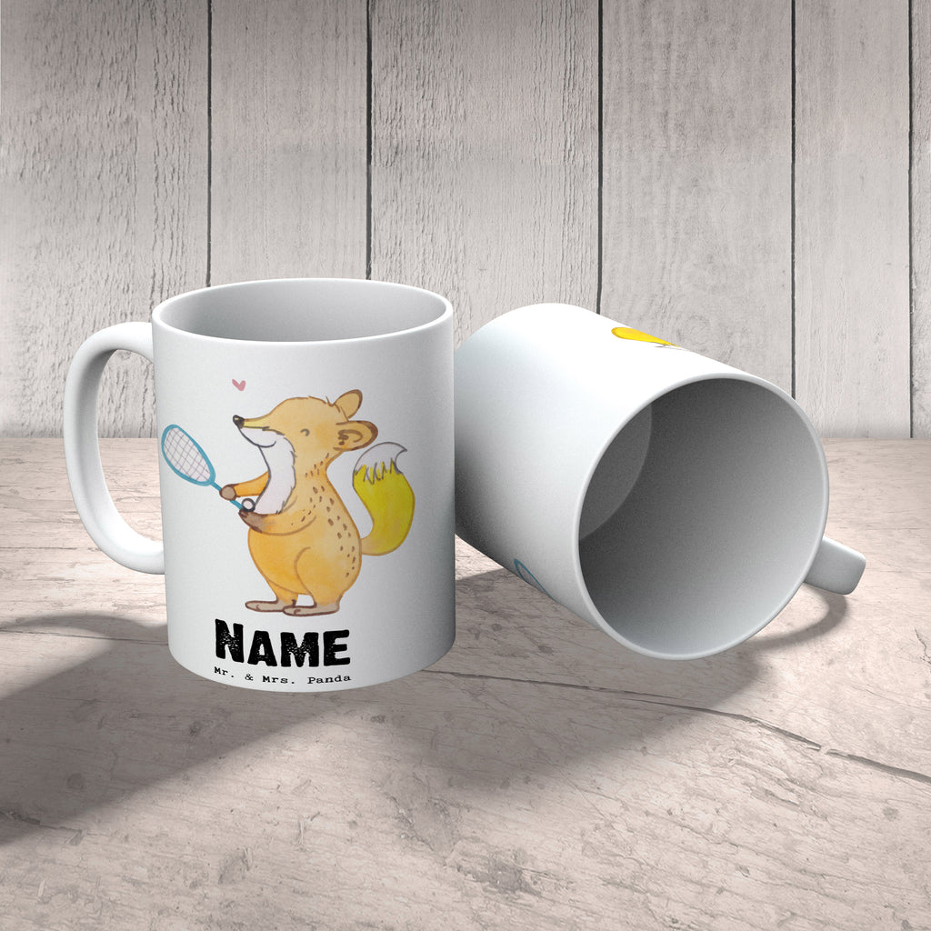 Personalisierte Tasse Fuchs Squash spielen Personalisierte Tasse, Namenstasse, Wunschname, Personalisiert, Tasse, Namen, Drucken, Tasse mit Namen, Geschenk, Sport, Sportart, Hobby, Schenken, Danke, Dankeschön, Auszeichnung, Gewinn, Sportler, Squash spielen, Squashhalle, Ballsport