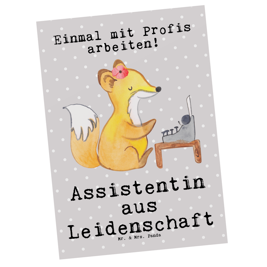 Postkarte Assistentin aus Leidenschaft Postkarte, Karte, Geschenkkarte, Grußkarte, Einladung, Ansichtskarte, Geburtstagskarte, Einladungskarte, Dankeskarte, Ansichtskarten, Einladung Geburtstag, Einladungskarten Geburtstag, Beruf, Ausbildung, Jubiläum, Abschied, Rente, Kollege, Kollegin, Geschenk, Schenken, Arbeitskollege, Mitarbeiter, Firma, Danke, Dankeschön