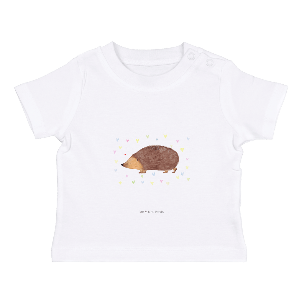 Organic Baby Shirt Igel Herzen Baby T-Shirt, Jungen Baby T-Shirt, Mädchen Baby T-Shirt, Shirt, Tiermotive, Gute Laune, lustige Sprüche, Tiere, Liebe, Herz, Herzen, Igel, Vertrauen, Kuss, Leben