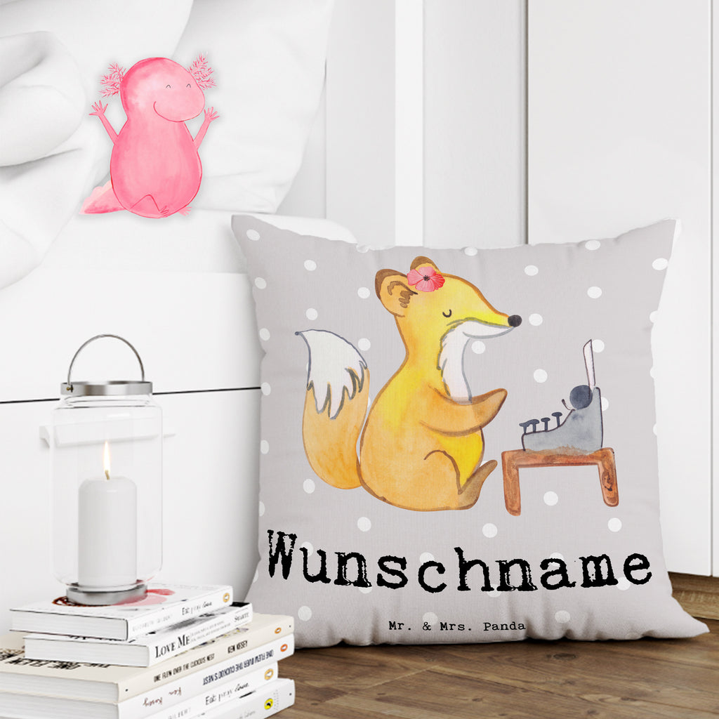 Personalisiertes Kissen Fuchs Beste Kollegin der Welt Kissen, personalisiert, Name, Wunschname, bedrucken, Kopfkissen, für, Dankeschön, Geschenk, Schenken, Geburtstag, Geburtstagsgeschenk, Geschenkidee, Danke, Bedanken, Mitbringsel, Freude machen, Geschenktipp, Arbeitskollegin, Kollegin, Freundin, Büro, Abschiedsgeschenk, Ruhestand, Arbeit, Mitarbeiterin, Berufsgenossin, Beruf