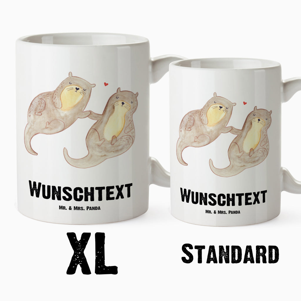 Personalisierte XL Tasse Otter händchenhaltend Personalisierte XL Tasse, Personalisierte Große Tasse, Personalisierte Grosse Kaffeetasse, PErsonalisierter XL Becher, XL Teetasse mit Namen, XL Becher mit Namen, spülmaschinenfest, Jumbo Tasse, Groß, Personalisiert, XL Tasse mit Namen, XL Namenstasse, Jumbo Namenstasse, Otter, Fischotter, Seeotter, Otter Seeotter See Otter