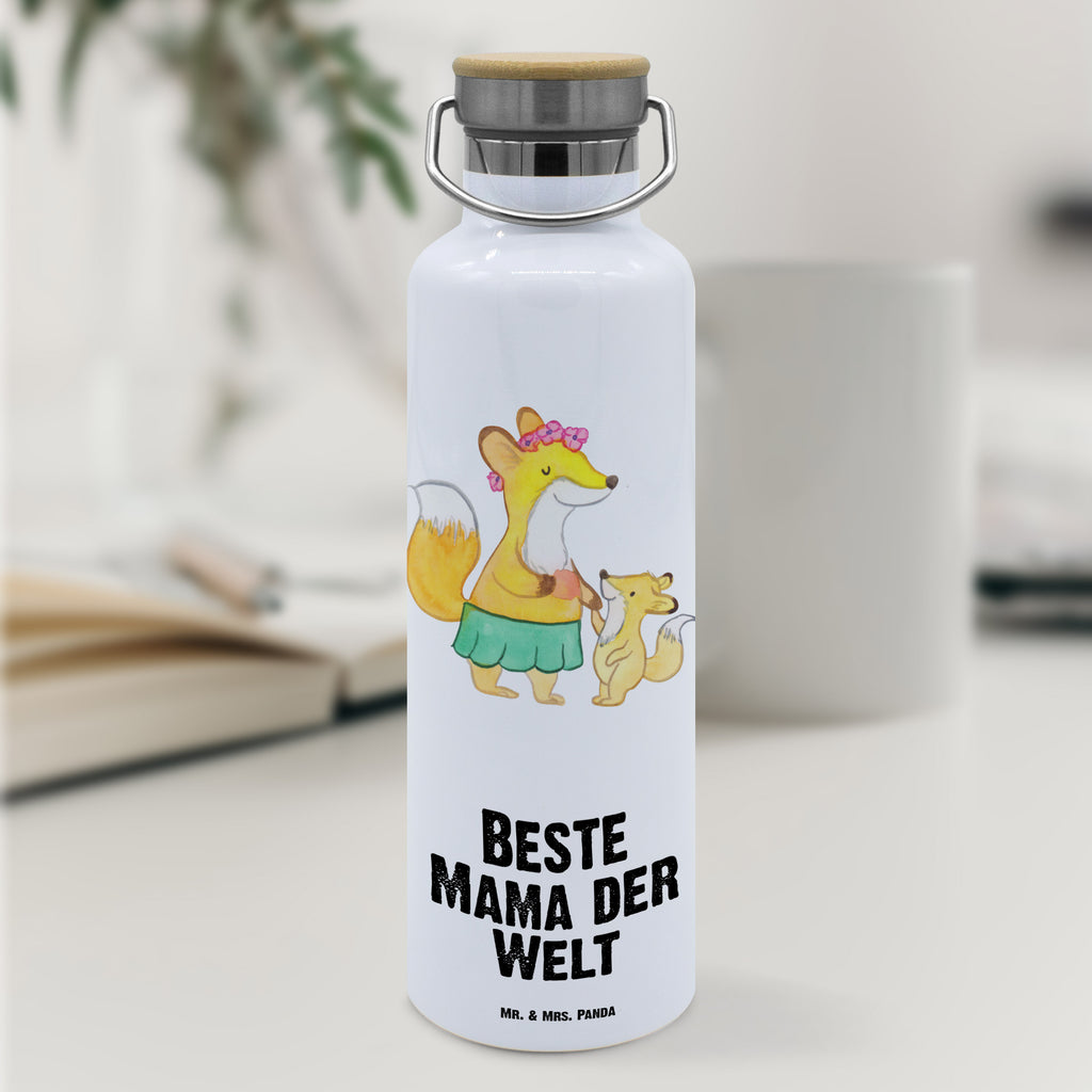 Trinkflasche Fuchs Beste Mama der Welt Thermosflasche, Isolierflasche, Edelstahl, Trinkflasche, isoliert, Wamrhaltefunktion, Sportflasche, Flasche zum Sport, Sportlerflasche, für, Dankeschön, Geschenk, Schenken, Geburtstag, Geburtstagsgeschenk, Geschenkidee, Danke, Bedanken, Mitbringsel, Freude machen, Geschenktipp, Mama, Mami, Mutter, Muttertag, Mutti, Ma, Tochter, Sohn, Beste Mama, Beste, Supermama