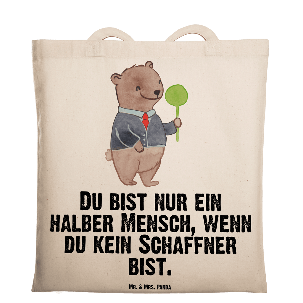 Tragetasche Schaffner mit Herz Beuteltasche, Beutel, Einkaufstasche, Jutebeutel, Stoffbeutel, Tasche, Shopper, Umhängetasche, Strandtasche, Schultertasche, Stofftasche, Tragetasche, Badetasche, Jutetasche, Einkaufstüte, Laptoptasche, Beruf, Ausbildung, Jubiläum, Abschied, Rente, Kollege, Kollegin, Geschenk, Schenken, Arbeitskollege, Mitarbeiter, Firma, Danke, Dankeschön