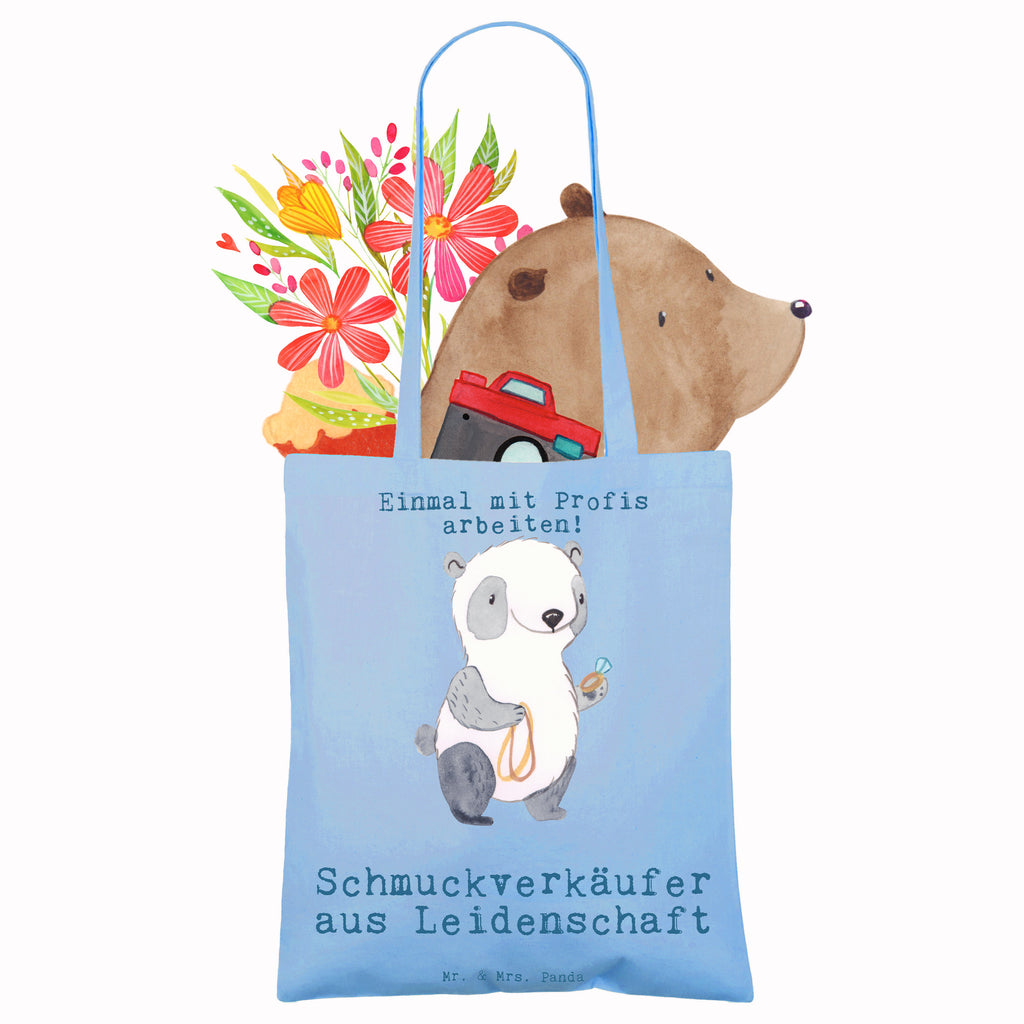 Tragetasche Schmuckverkäufer aus Leidenschaft Beuteltasche, Beutel, Einkaufstasche, Jutebeutel, Stoffbeutel, Tasche, Shopper, Umhängetasche, Strandtasche, Schultertasche, Stofftasche, Tragetasche, Badetasche, Jutetasche, Einkaufstüte, Laptoptasche, Beruf, Ausbildung, Jubiläum, Abschied, Rente, Kollege, Kollegin, Geschenk, Schenken, Arbeitskollege, Mitarbeiter, Firma, Danke, Dankeschön, Schmuckverkäufer, Juwelier, Goldschmied, Schmied, Schmuckwarenhändler, Schmuckgeschäft, Eröffnung