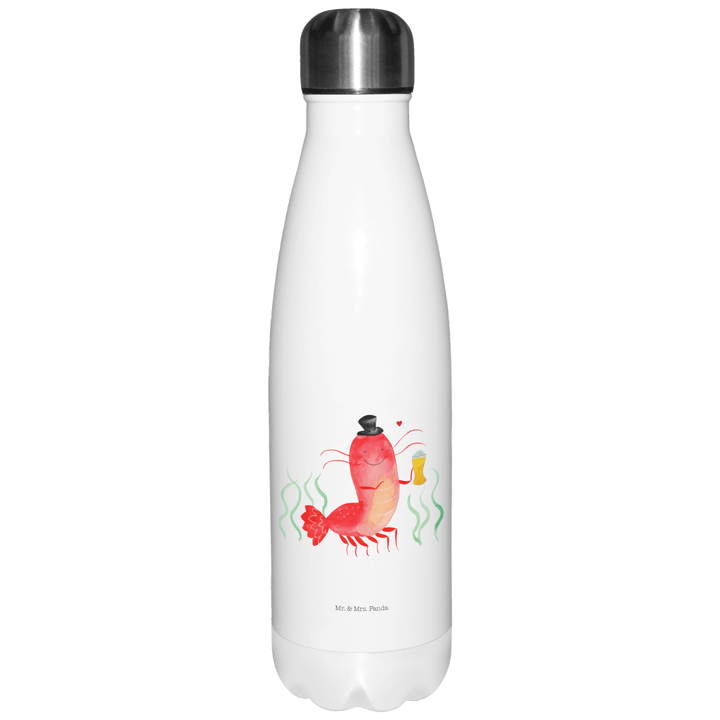 Thermosflasche Hummer mit Weizen Isolierflasche, Thermoflasche, Trinkflasche, Thermos, Edelstahl, Meerestiere, Meer, Urlaub, Garnele, Garnelen, Bier, Kochen, Männerhaushalt, Junggeselle, Junggesellin, Bierliebhaber, Kneipe, Gasthaus, Wirtschaft