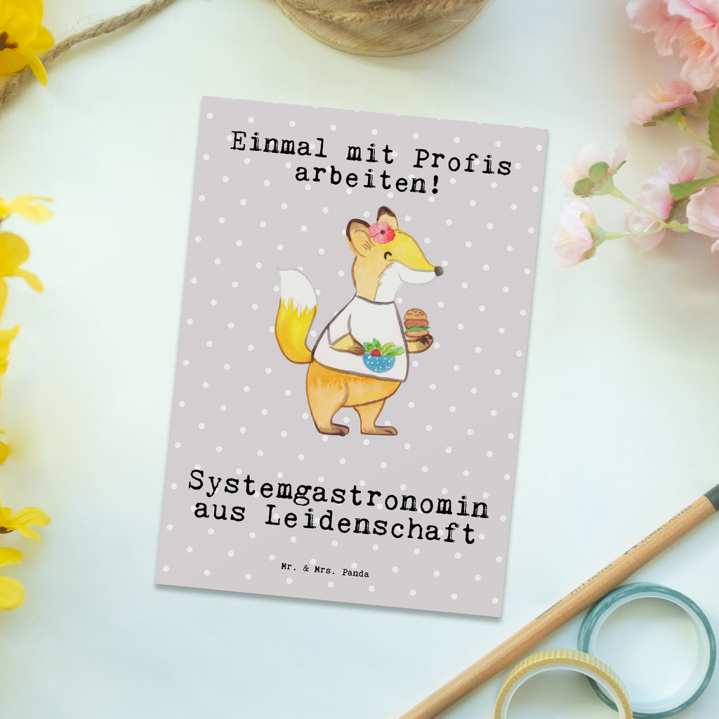 Postkarte Systemgastronomin aus Leidenschaft Postkarte, Karte, Geschenkkarte, Grußkarte, Einladung, Ansichtskarte, Geburtstagskarte, Einladungskarte, Dankeskarte, Ansichtskarten, Einladung Geburtstag, Einladungskarten Geburtstag, Beruf, Ausbildung, Jubiläum, Abschied, Rente, Kollege, Kollegin, Geschenk, Schenken, Arbeitskollege, Mitarbeiter, Firma, Danke, Dankeschön