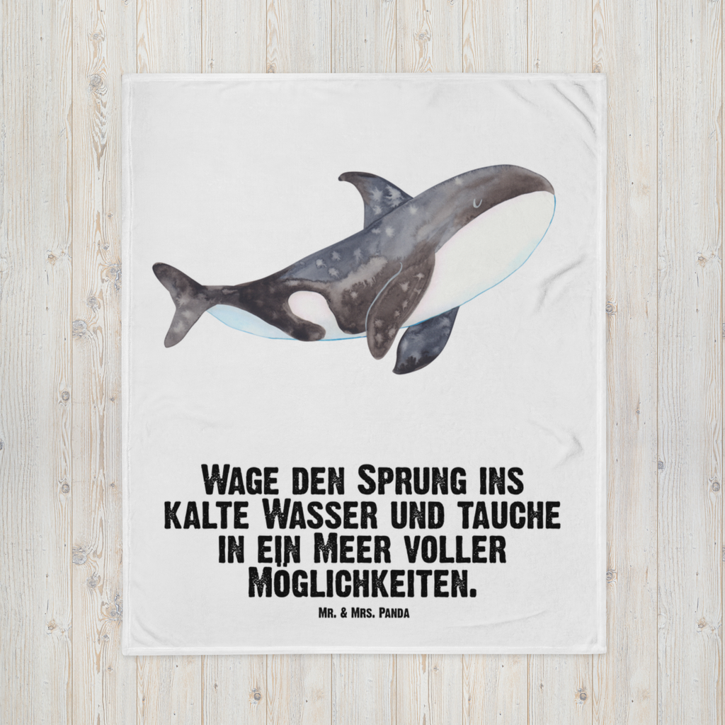 Babydecke Orca Babydecke, Babygeschenk, Geschenk Geburt, Babyecke Kuscheldecke, Krabbeldecke, Meerestiere, Meer, Urlaub, Orca, Orcas, Killerwal, Wal, Möglichkeiten, Büro, Arbeit, Motivation, Selbstliebe, Neustart, Startup