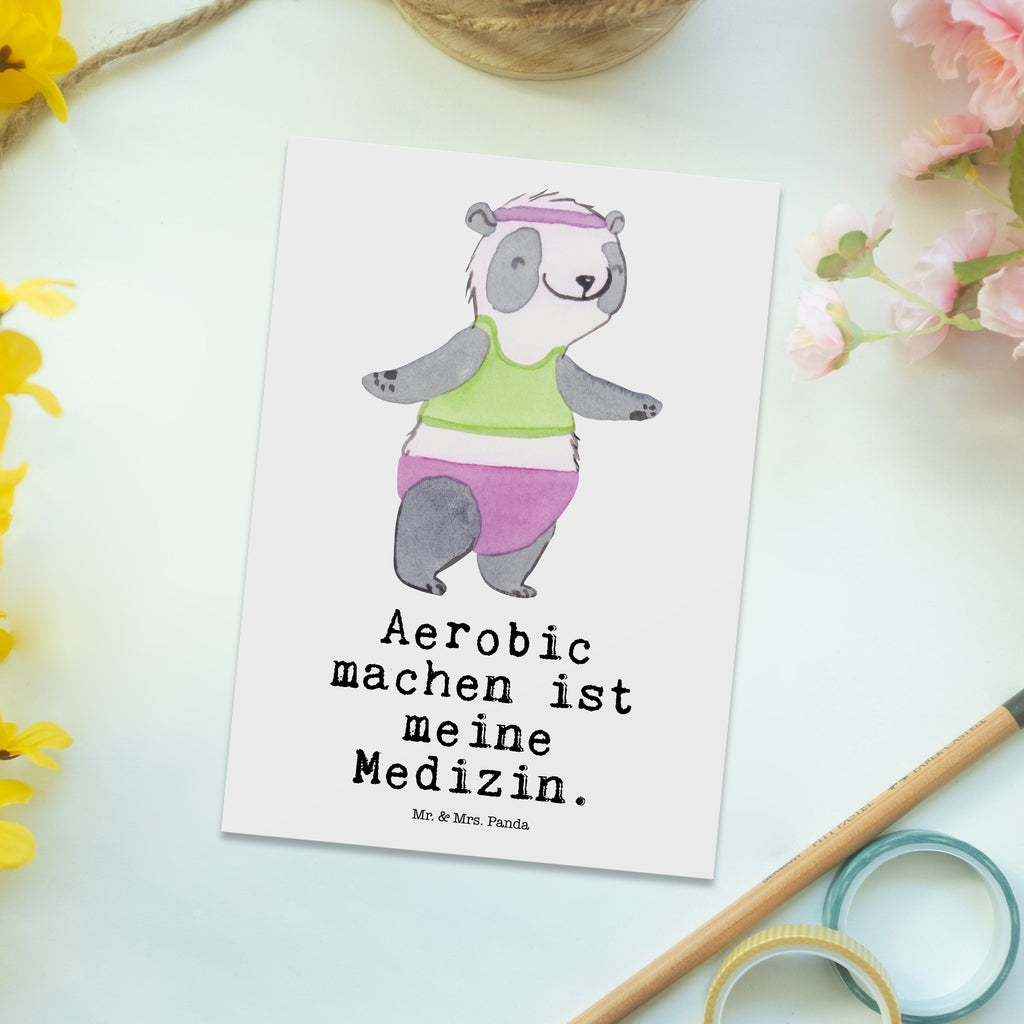 Postkarte Panda Aerobic Medizin Postkarte, Karte, Geschenkkarte, Grußkarte, Einladung, Ansichtskarte, Geburtstagskarte, Einladungskarte, Dankeskarte, Ansichtskarten, Einladung Geburtstag, Einladungskarten Geburtstag, Geschenk, Sport, Sportart, Hobby, Schenken, Danke, Dankeschön, Auszeichnung, Gewinn, Sportler, Aerobic, Aerobic Fitness, Fitnessstudio