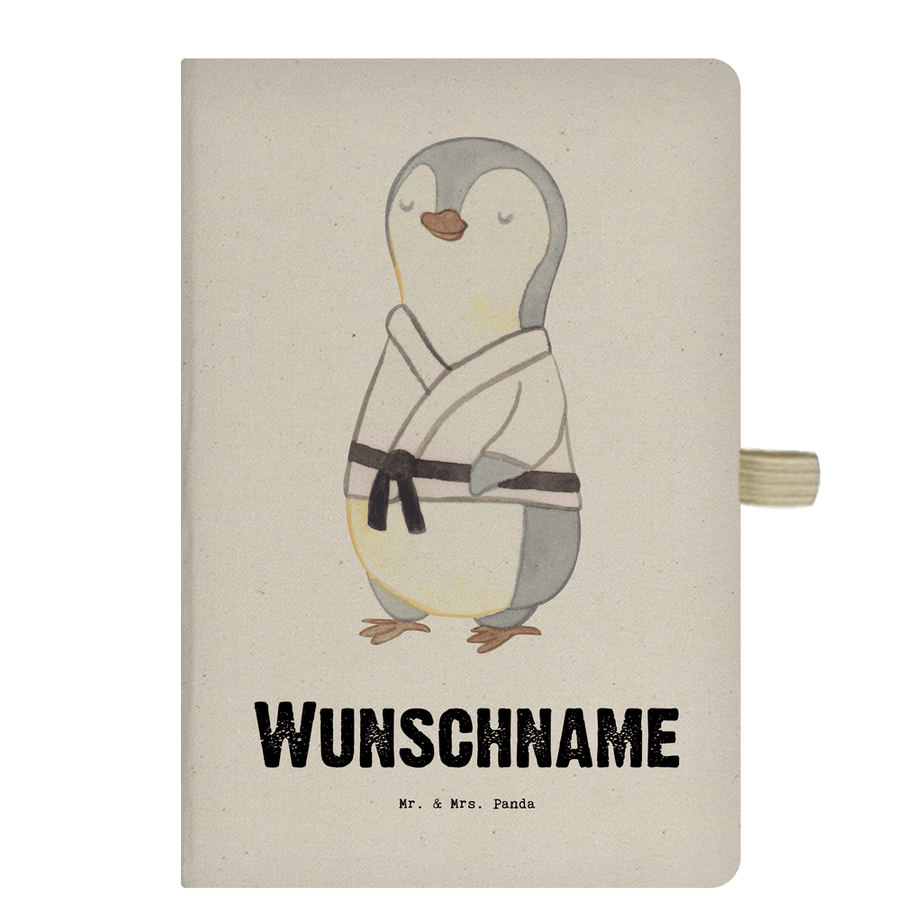 DIN A4 Personalisiertes Notizbuch Pinguin Karate Tage Personalisiertes Notizbuch, Notizbuch mit Namen, Notizbuch bedrucken, Personalisierung, Namensbuch, Namen, Geschenk, Sport, Sportart, Hobby, Schenken, Danke, Dankeschön, Auszeichnung, Gewinn, Sportler, Karate, Kampfsportart, Selbstverteidigung, Kampfkunst, Karate Verein