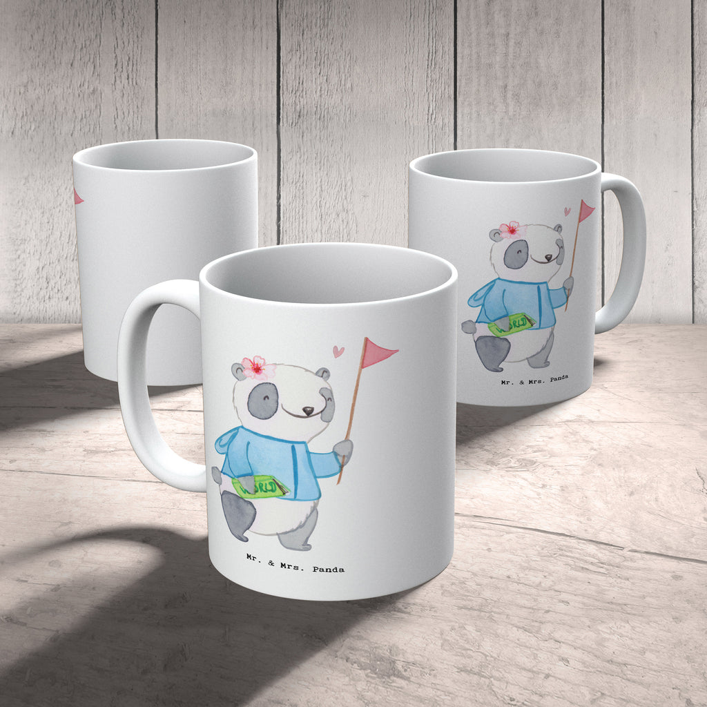 Tasse Reiseleiterin mit Herz Tasse, Kaffeetasse, Teetasse, Becher, Kaffeebecher, Teebecher, Keramiktasse, Porzellantasse, Büro Tasse, Geschenk Tasse, Tasse Sprüche, Tasse Motive, Kaffeetassen, Tasse bedrucken, Designer Tasse, Cappuccino Tassen, Schöne Teetassen, Beruf, Ausbildung, Jubiläum, Abschied, Rente, Kollege, Kollegin, Geschenk, Schenken, Arbeitskollege, Mitarbeiter, Firma, Danke, Dankeschön