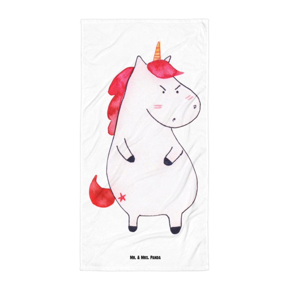 XL Badehandtuch Einhorn wütend Handtuch, Badetuch, Duschtuch, Strandtuch, Saunatuch, Einhorn, Einhörner, Einhorn Deko, Pegasus, Unicorn, Realität, Ansage, lustlos, nein, Büro, Arbeit, wütend, dumme Fragen, lustig, Spaß, Geschenk