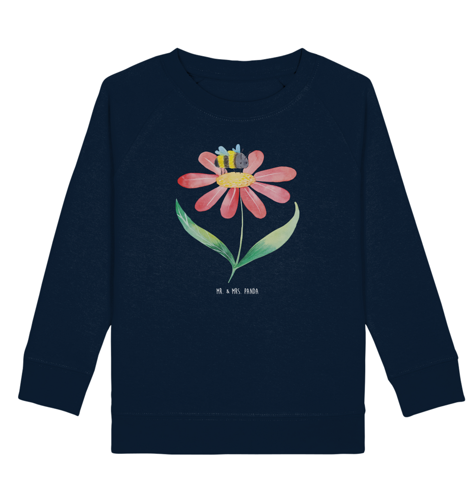 Organic Kinder Pullover Hummel Blume Kinder Pullover, Kinder Sweatshirt, Jungen, Mädchen, Tiermotive, Gute Laune, lustige Sprüche, Tiere, Hummel, Blume, Wespe, Flauschig, Natur, Feld, Hummeln, Biene