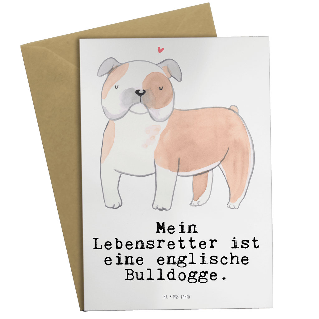 Grußkarte Englische Bulldogge Lebensretter Grußkarte, Klappkarte, Einladungskarte, Glückwunschkarte, Hochzeitskarte, Geburtstagskarte, Karte, Ansichtskarten, Hund, Hunderasse, Rassehund, Hundebesitzer, Geschenk, Tierfreund, Schenken, Welpe, Englische Bulldogge, English Bulldog