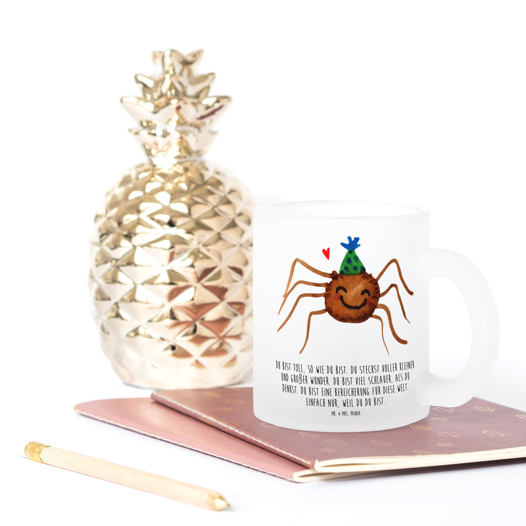 Teetasse Spinne Agathe Party Teetasse, Teeglas, Teebecher, Tasse mit Henkel, Tasse, Glas Teetasse, Teetasse aus Glas, Spinne Agathe, Spinne, Agathe, Videos, Merchandise, Selbstliebe, Wunder, Motivation, Glück