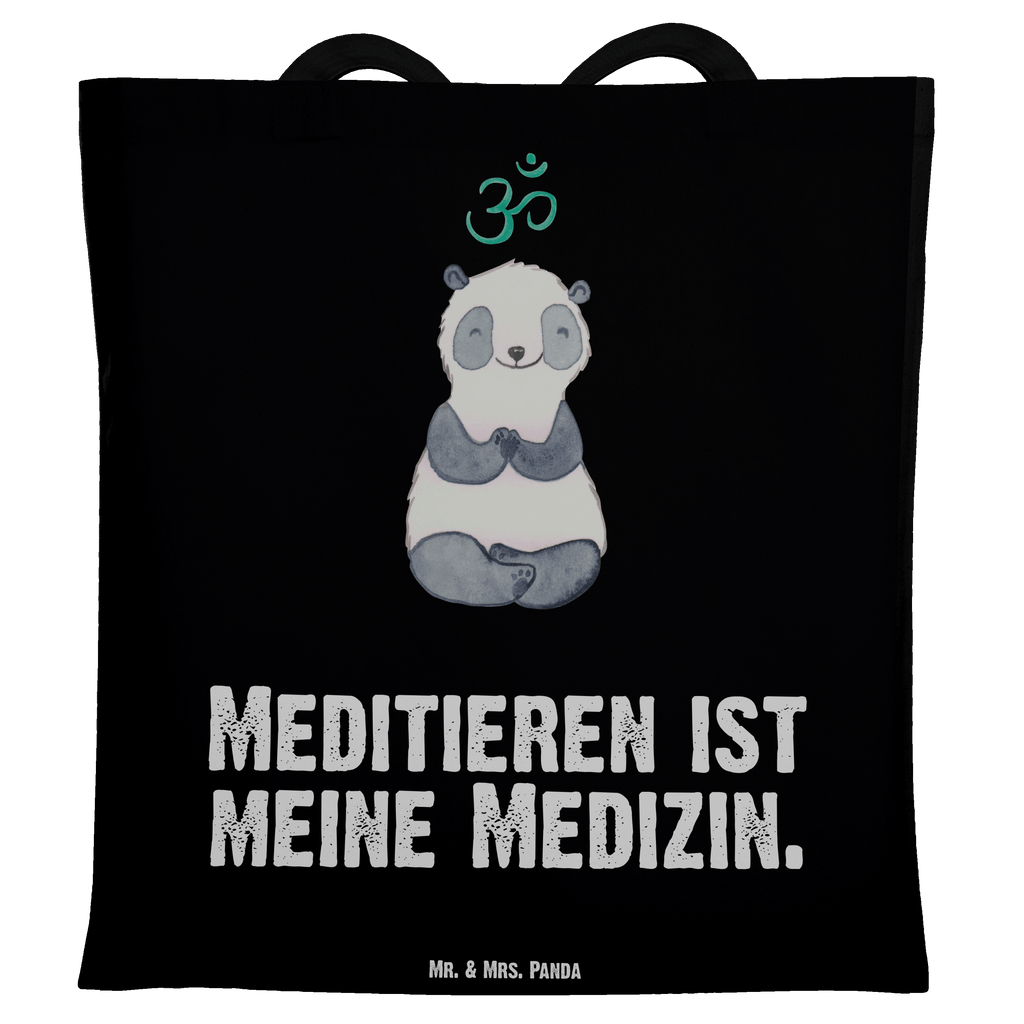 Tragetasche Panda Meditieren Medizin Beuteltasche, Beutel, Einkaufstasche, Jutebeutel, Stoffbeutel, Tasche, Shopper, Umhängetasche, Strandtasche, Schultertasche, Stofftasche, Tragetasche, Badetasche, Jutetasche, Einkaufstüte, Laptoptasche, Geschenk, Sport, Sportart, Hobby, Schenken, Danke, Dankeschön, Auszeichnung, Gewinn, Sportler, Meditieren, Meditation, Meditationskurs