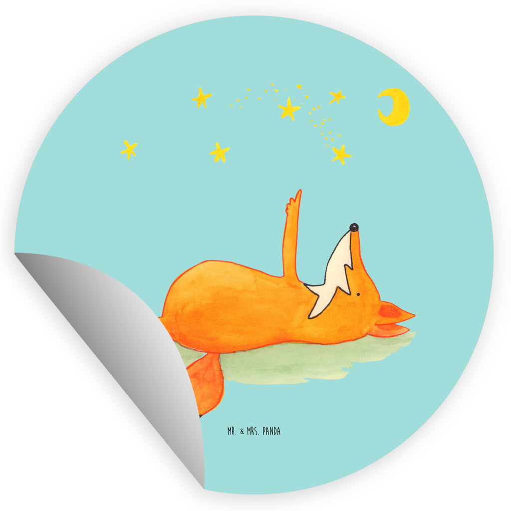 Rund Aufkleber Fuchs Sterne Sticker, Aufkleber, Etikett, Fuchs, Füchse, tröstende Worte, Spruch positiv, Spruch schön, Romantik, Always Look on the Bright Side of Life