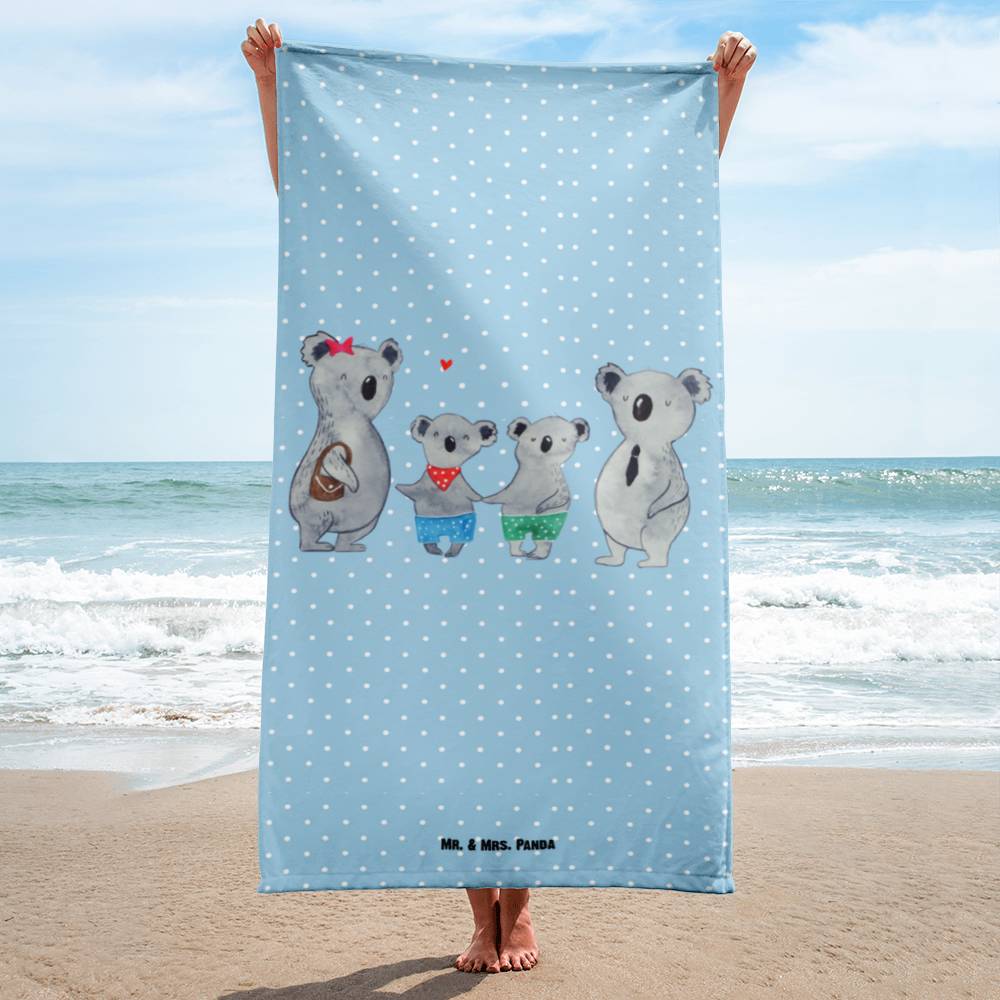 XL Badehandtuch Koala Familie zwei Handtuch, Badetuch, Duschtuch, Strandtuch, Saunatuch, Familie, Vatertag, Muttertag, Bruder, Schwester, Mama, Papa, Oma, Opa, Koala, Koalabär, beste Familie, Familienzeit, Familienleben, Koalafamilie, Lieblingsfamilie