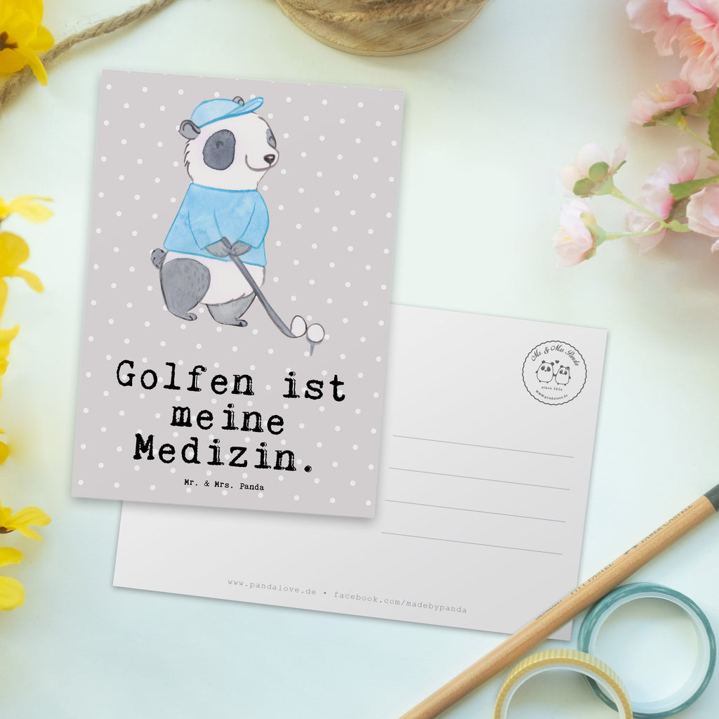 Postkarte Panda Golfen Medizin Postkarte, Karte, Geschenkkarte, Grußkarte, Einladung, Ansichtskarte, Geburtstagskarte, Einladungskarte, Dankeskarte, Ansichtskarten, Einladung Geburtstag, Einladungskarten Geburtstag, Geschenk, Sport, Sportart, Hobby, Schenken, Danke, Dankeschön, Auszeichnung, Gewinn, Sportler, Golfen, Golf spielen, Golfplatz, Golfturnier, Golf Verein