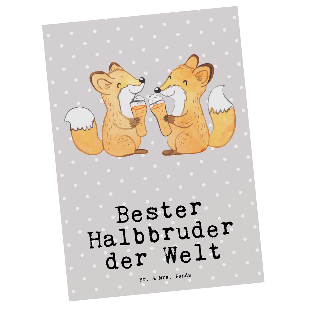 Postkarte Fuchs Bester Halbbruder der Welt Postkarte, Karte, Geschenkkarte, Grußkarte, Einladung, Ansichtskarte, Geburtstagskarte, Einladungskarte, Dankeskarte, Ansichtskarten, Einladung Geburtstag, Einladungskarten Geburtstag, für, Dankeschön, Geschenk, Schenken, Geburtstag, Geburtstagsgeschenk, Geschenkidee, Danke, Bedanken, Mitbringsel, Freude machen, Geschenktipp, Halbbruder, Stiefbruder, Stief, Stiefgeschwister, Bruder, Brudi, Geschwister, Bruderherz, Schwester, Familie, Kleinigkeit, Brother, Bester, Sohn