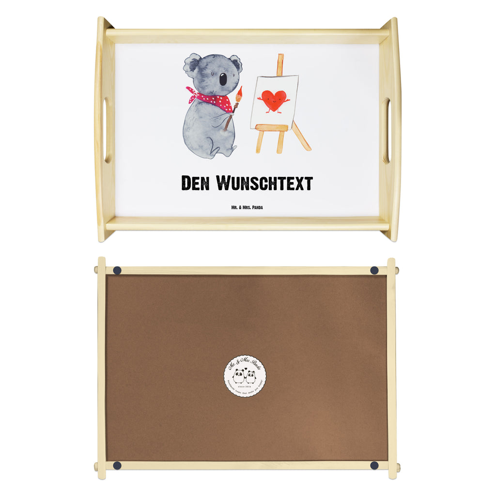 Personalisiertes Serviertablett Koala Künstler Personalisiertes Serviertablett, Personalisiertes Tablett, Personalisiertes Holztablett, Personalisiertes Küchentablett, Personalisiertes Dekotablett, Personalisiertes Frühstückstablett, Serviertablett mit Namen, Tablett mit Namen, Koala, Koalabär, Liebe, Liebensbeweis, Liebesgeschenk, Gefühle, Künstler, zeichnen