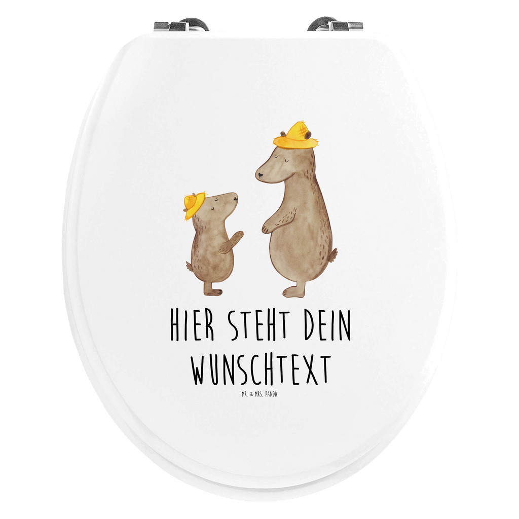 Personalisierter WC Sitz Motiv Bären mit Hut Personalisierte Klobrille, Personalisierter Klodeckel, Personalisierter Toilettendeckel, Personalisierter WC-Sitz, Toilettendeckel mit Namen, WC Sitz mit Namen, Familie, Vatertag, Muttertag, Bruder, Schwester, Mama, Papa, Oma, Opa, Bär, Bären, Vater, Papi, Paps, Dad, Daddy, Lieblingsmensch, Sohn, Söhne, Kind, Kinder, Vater-Sohn, Family, Vorbild