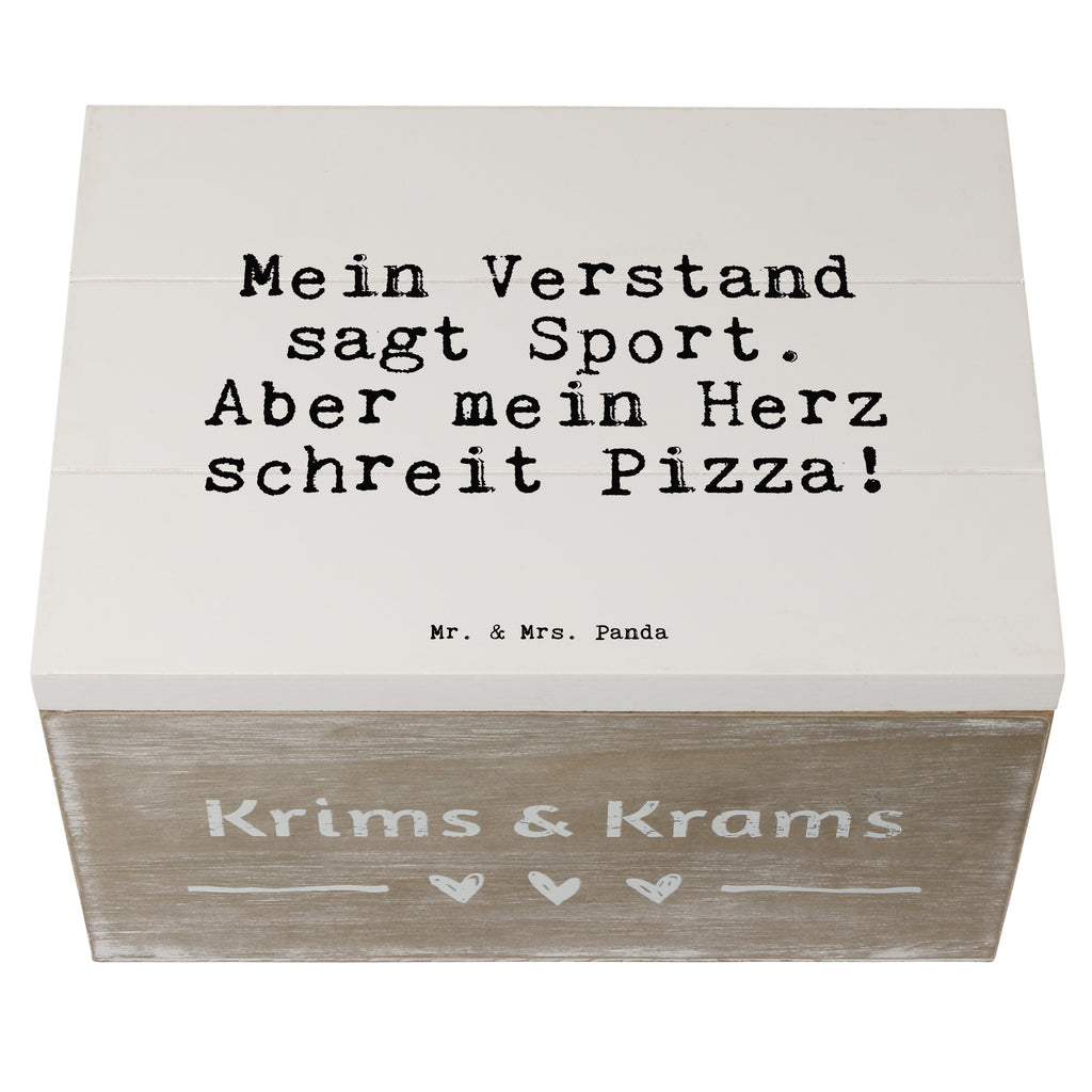 Holzkiste Sprüche und Zitate Mein Verstand sagt Sport. Aber mein Herz schreit Pizza! Holzkiste, Kiste, Schatzkiste, Truhe, Schatulle, XXL, Erinnerungsbox, Erinnerungskiste, Dekokiste, Aufbewahrungsbox, Geschenkbox, Geschenkdose, Spruch, Sprüche, lustige Sprüche, Weisheiten, Zitate, Spruch Geschenke, Spruch Sprüche Weisheiten Zitate Lustig Weisheit Worte