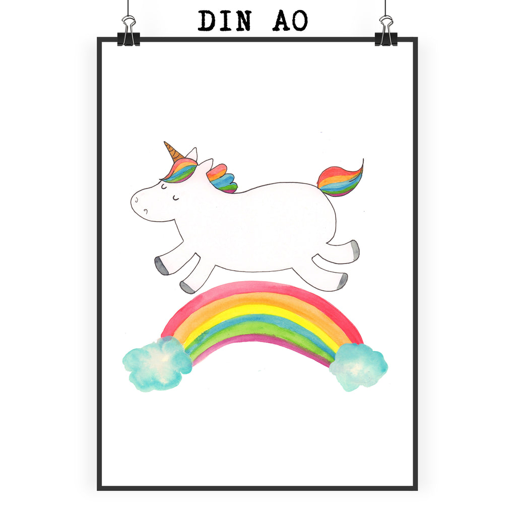 Poster Einhorn Regenbogen Poster, Wandposter, Bild, Wanddeko, Küchenposter, Kinderposter, Wanddeko Bild, Raumdekoration, Wanddekoration, Handgemaltes Poster, Mr. & Mrs. Panda Poster, Designposter, Kunstdruck, Posterdruck, Einhorn, Einhörner, Einhorn Deko, Pegasus, Unicorn, Regenbogen, Glitzer, Einhornpower, Erwachsenwerden, Einhornautobahn