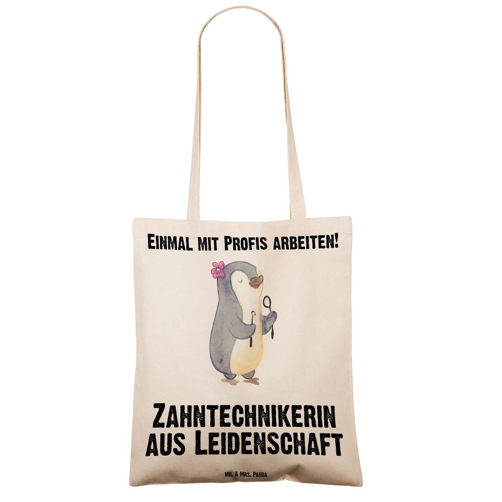 Tragetasche Zahntechnikerin aus Leidenschaft Beuteltasche, Beutel, Einkaufstasche, Jutebeutel, Stoffbeutel, Tasche, Shopper, Umhängetasche, Strandtasche, Schultertasche, Stofftasche, Tragetasche, Badetasche, Jutetasche, Einkaufstüte, Laptoptasche, Beruf, Ausbildung, Jubiläum, Abschied, Rente, Kollege, Kollegin, Geschenk, Schenken, Arbeitskollege, Mitarbeiter, Firma, Danke, Dankeschön