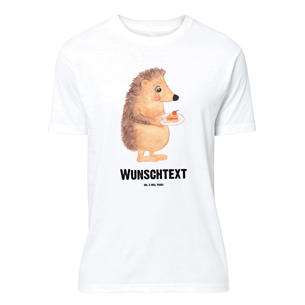 Personalisiertes T-Shirt Igel mit Kuchenstück T-Shirt Personalisiert, T-Shirt mit Namen, T-Shirt mit Aufruck, Männer, Frauen, Wunschtext, Bedrucken, Tiermotive, Gute Laune, lustige Sprüche, Tiere, Igel, Essen Spruch, Kuchen, Backen Geschenk, Kuchen backen, Einladung Party, Geburtstagskuchen, Torte