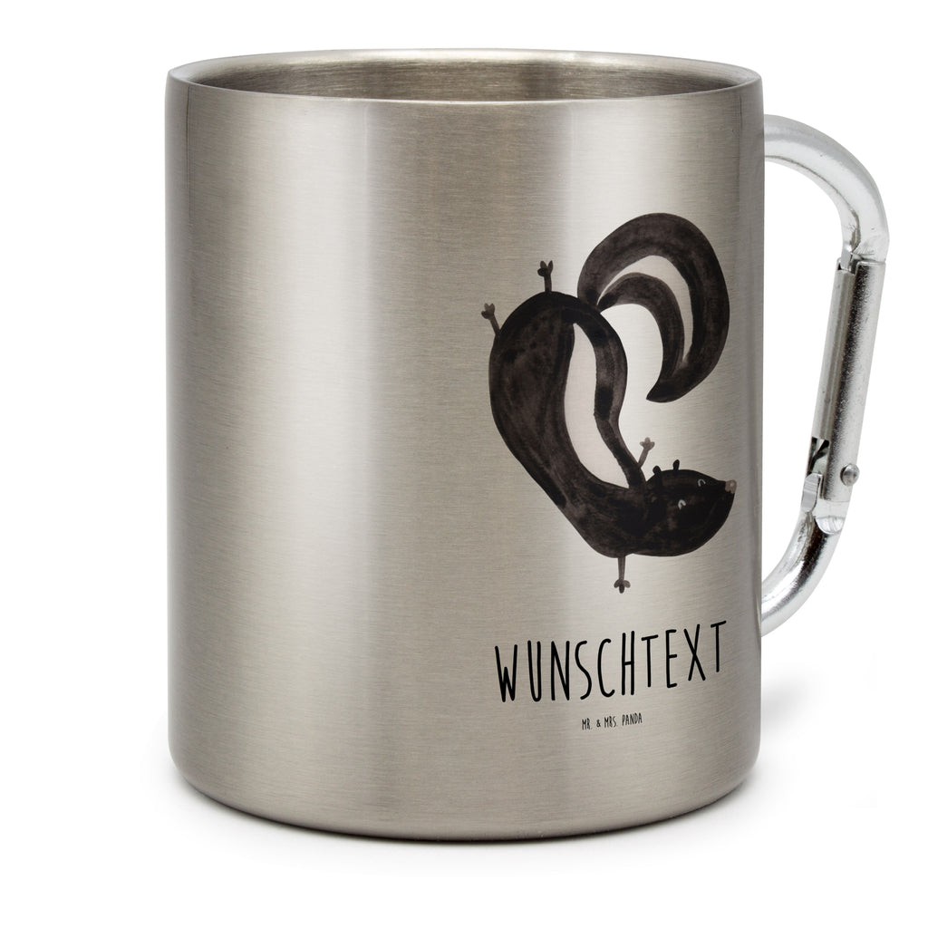 Personalisierter Edelstahlbecher Stinktier Handstand Personalisierte Edelstahltasse, Personalisierter Edelstahlbecher, Personalisierter Outdoor Becher, Personalisierte Outdoor Tasse, Stinktier, Skunk, Wildtier, Raubtier, Stinker, Stinki, Spielplatz, verpielt, Kind