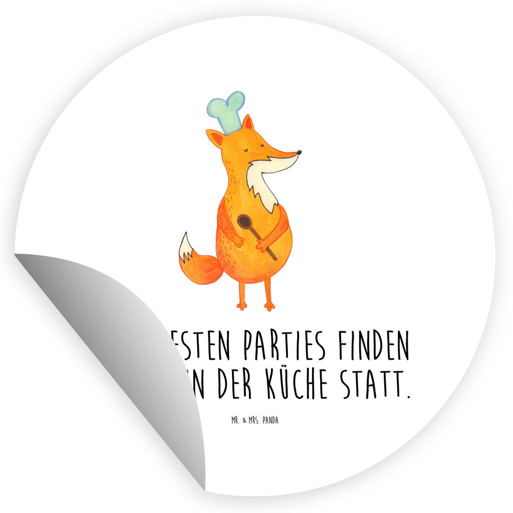 Rund Aufkleber Fuchs Koch Sticker, Aufkleber, Etikett, Fuchs, Füchse, Koch Geschenk, Küche Spruch, Küche Deko, Köche, Bäcker, Party Spruch, Spruch lustig, witzig