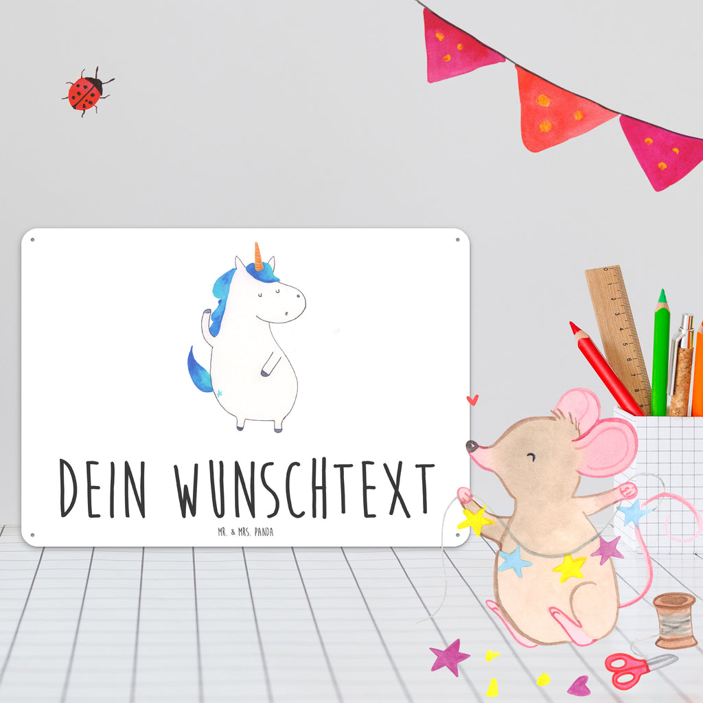 Personalisiertes Blechschild Einhorn Mann Blechschild, Metallschild, Geschenk Schild, Schild, Magnet-Metall-Schild, Deko Schild, Wandschild, Wand-Dekoration, Türschild, Einhorn, Einhörner, Einhorn Deko, Pegasus, Unicorn, cool, Mann, Freundin, Familie, bester Freund, BFF, Party, hübsch, beste