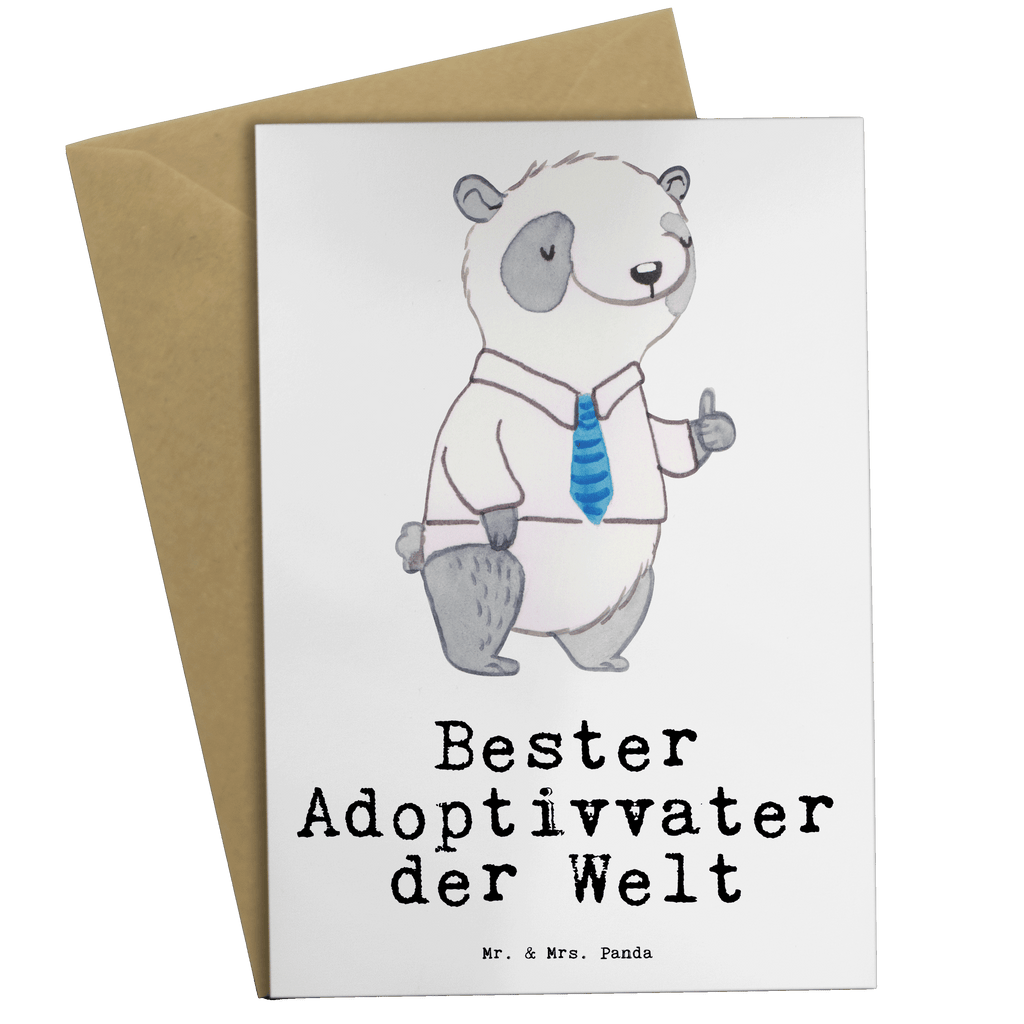 Grußkarte Panda Bester Adoptivvater der Welt Grußkarte, Klappkarte, Einladungskarte, Glückwunschkarte, Hochzeitskarte, Geburtstagskarte, Karte, Ansichtskarten, für, Dankeschön, Geschenk, Schenken, Geburtstag, Geburtstagsgeschenk, Geschenkidee, Danke, Bedanken, Mitbringsel, Freude machen, Geschenktipp, Adoptiv vater, Adoption, adoptiert, Adoptivvater