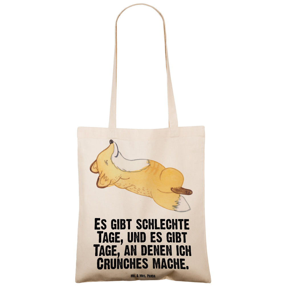 Tragetasche Fuchs Crunches Beuteltasche, Beutel, Einkaufstasche, Jutebeutel, Stoffbeutel, Tasche, Shopper, Umhängetasche, Strandtasche, Schultertasche, Stofftasche, Tragetasche, Badetasche, Jutetasche, Einkaufstüte, Laptoptasche, Geschenk, Sport, Sportart, Hobby, Schenken, Danke, Dankeschön, Auszeichnung, Gewinn, Sportler, Crunches, Fitness, Bauchpressen, Fitnessstudio