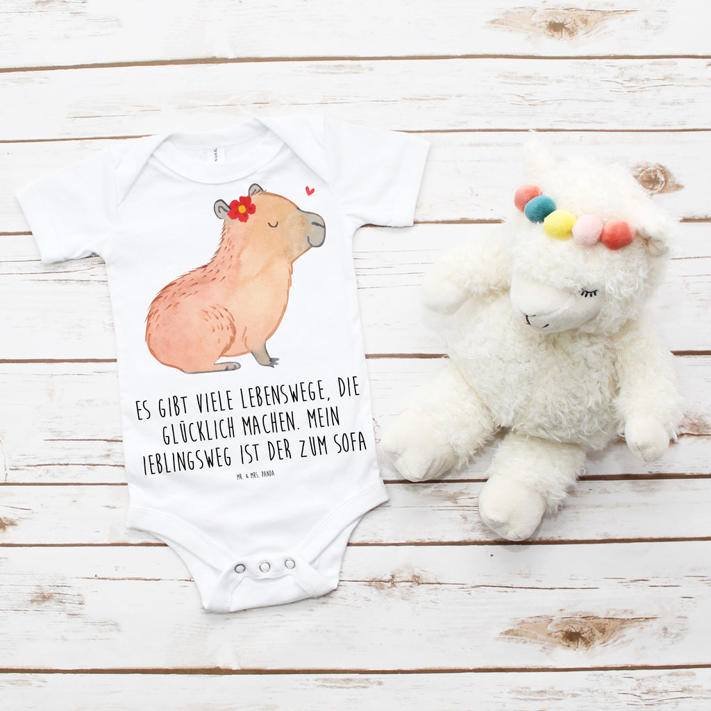 Baby Body Capybara Blume Babykleidung, Babystrampler, Strampler, Wickelbody, Baby Erstausstattung, Baby-Body, Baby-Strampler, Baby-Kleidung, Kurzarm-Strampler, Baby-Overall, Baby-Romper, Tiermotive, Gute Laune, lustige Sprüche, Tiere, Capybara