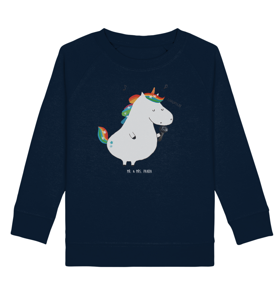 Organic Kinder Pullover Einhorn Sänger Kinder Pullover, Kinder Sweatshirt, Jungen, Mädchen, Einhorn, Einhörner, Einhorn Deko, Pegasus, Unicorn, Glitzer, Konfetti, Party, Geburtstag, Feier, Fest, Disco, Sängerin, Sänger, Freundin