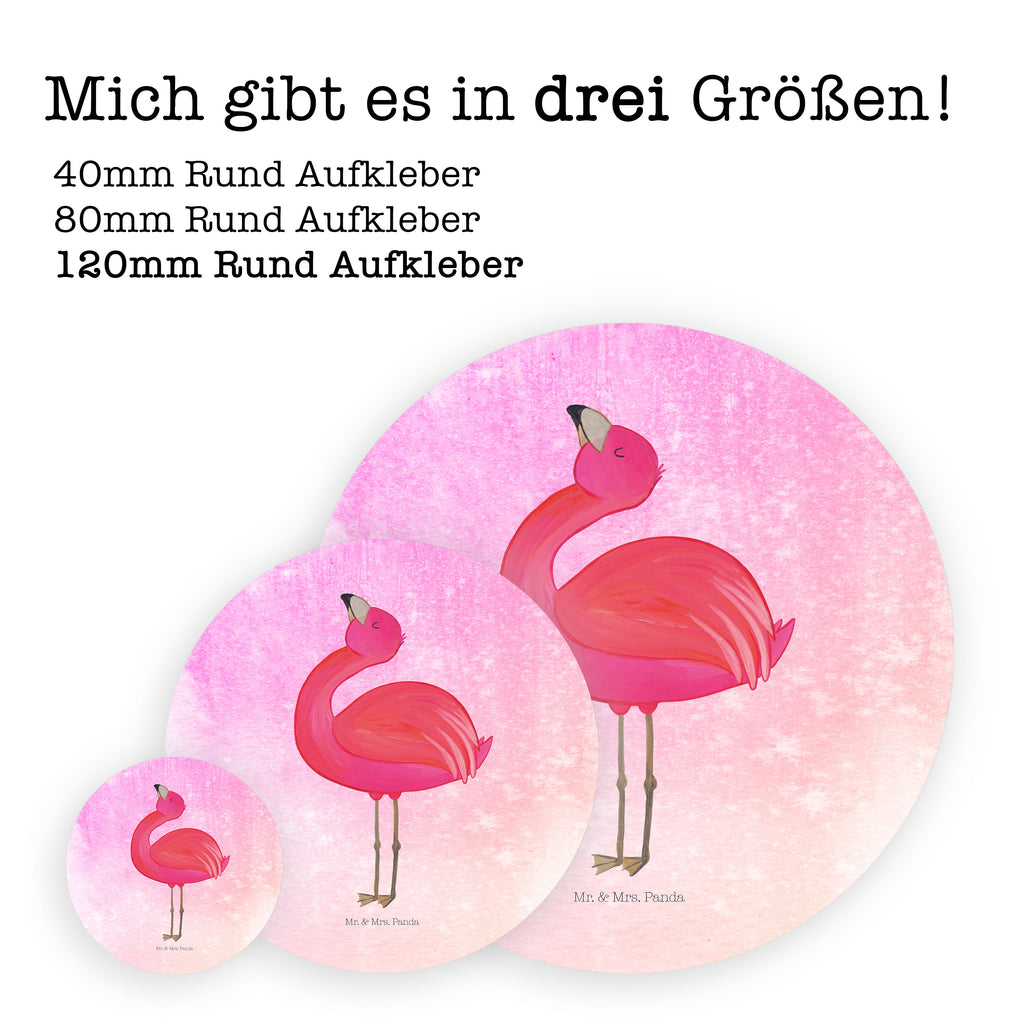 Rund Aufkleber Flamingo stolz Sticker, Aufkleber, Etikett, Flamingo, stolz, Freude, Selbstliebe, Selbstakzeptanz, Freundin, beste Freundin, Tochter, Mama, Schwester