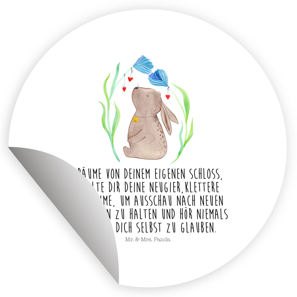 Rund Aufkleber Hase Blume Sticker, Aufkleber, Etikett, Ostern, Osterhase, Ostergeschenke, Osternest, Osterdeko, Geschenke zu Ostern, Ostern Geschenk, Ostergeschenke Kinder, Ostern Kinder, Hase, Kaninchen, Kind, Taufe, Taufgeschenk, Geburt, Schwangerschaft, erstes Kind, Kindergeburtstag, Geburtstag, Hoffnung, Träume