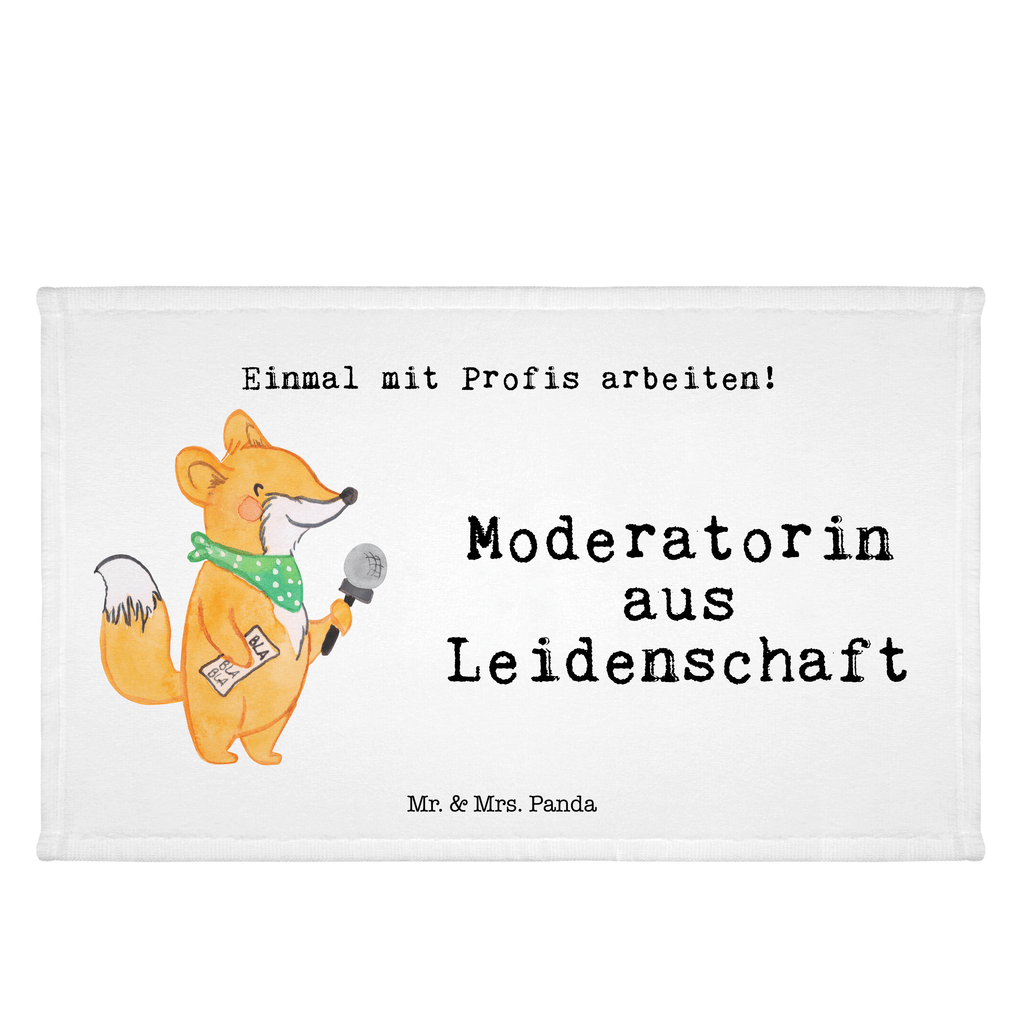 Handtuch Moderatorin aus Leidenschaft Gästetuch, Reisehandtuch, Sport Handtuch, Frottier, Kinder Handtuch, Beruf, Ausbildung, Jubiläum, Abschied, Rente, Kollege, Kollegin, Geschenk, Schenken, Arbeitskollege, Mitarbeiter, Firma, Danke, Dankeschön