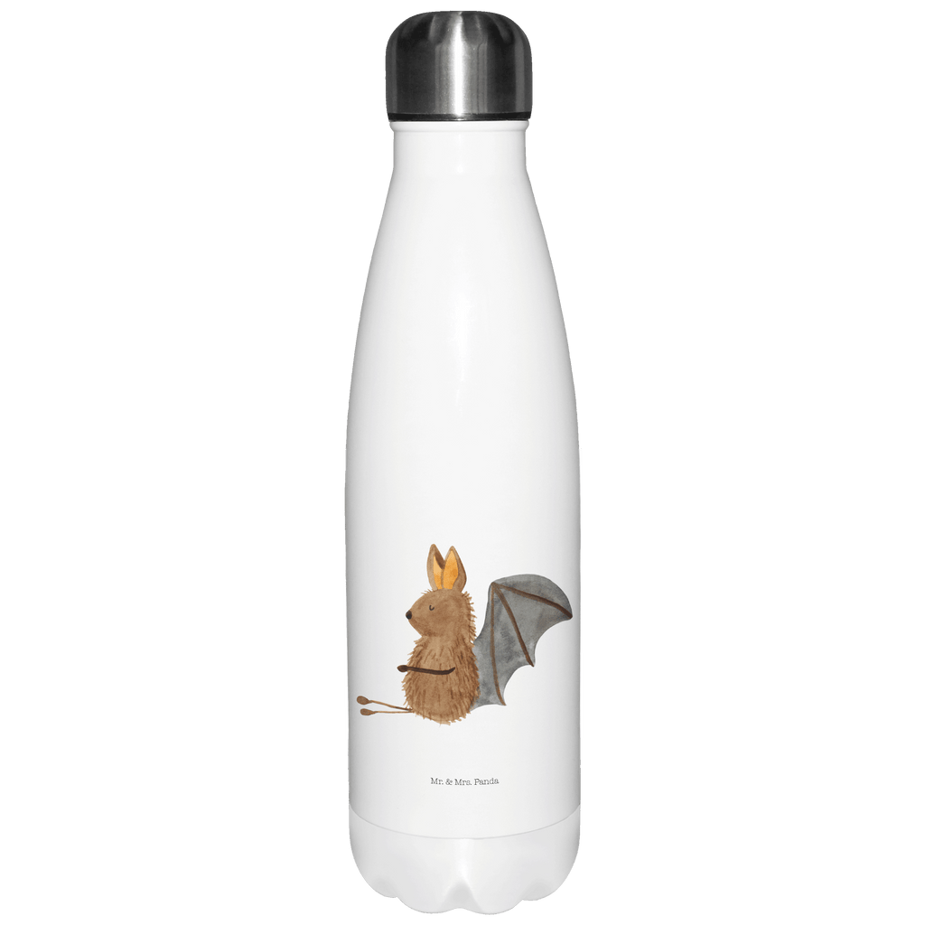 Thermosflasche Fledermaus sitzend Isolierflasche, Thermoflasche, Trinkflasche, Thermos, Edelstahl, Tiermotive, Gute Laune, lustige Sprüche, Tiere, Fledermaus, Fledermäuse, Motivation, entspannen