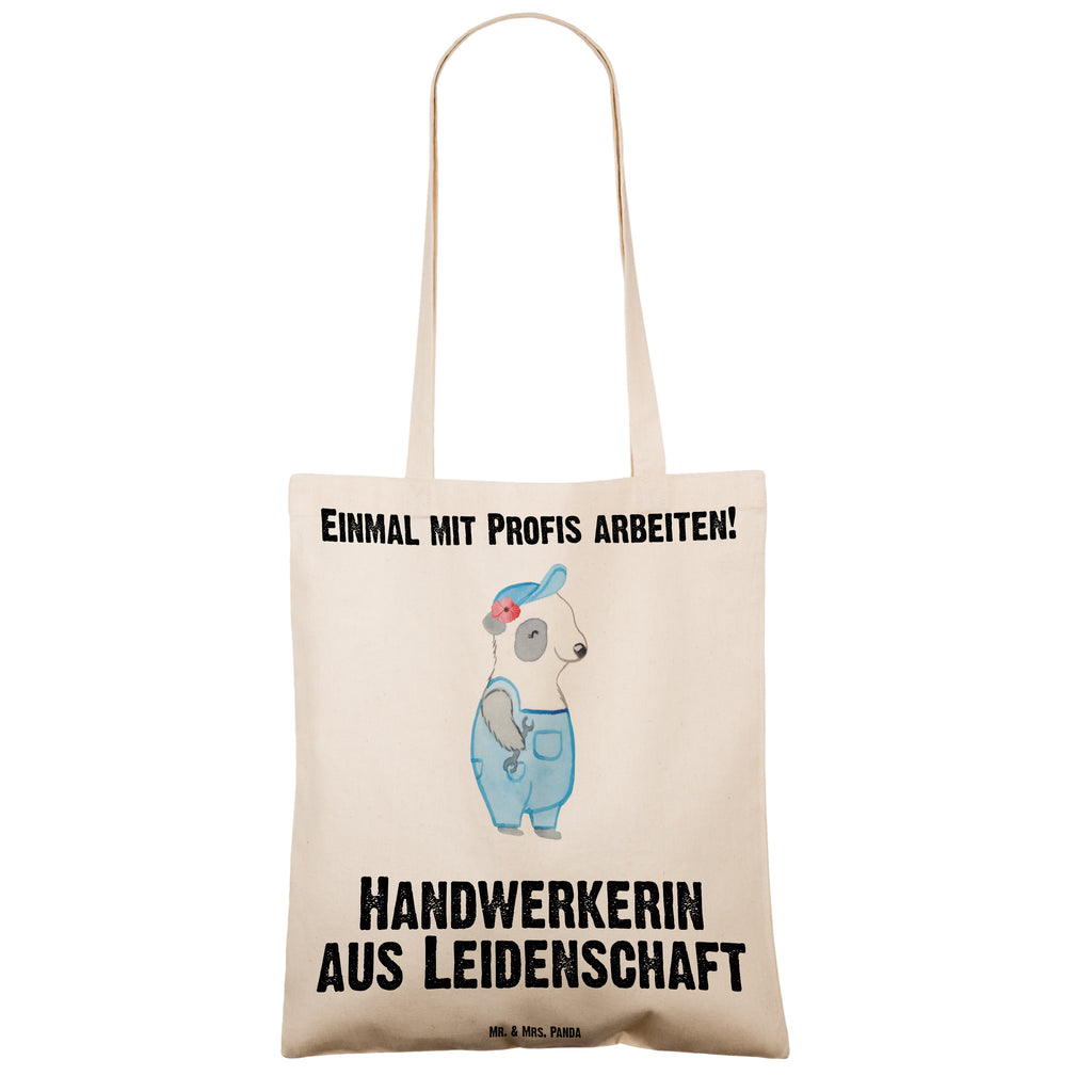 Tragetasche Handwerkerin aus Leidenschaft Beuteltasche, Beutel, Einkaufstasche, Jutebeutel, Stoffbeutel, Tasche, Shopper, Umhängetasche, Strandtasche, Schultertasche, Stofftasche, Tragetasche, Badetasche, Jutetasche, Einkaufstüte, Laptoptasche, Beruf, Ausbildung, Jubiläum, Abschied, Rente, Kollege, Kollegin, Geschenk, Schenken, Arbeitskollege, Mitarbeiter, Firma, Danke, Dankeschön, Handwerkerin, Gesellenprüfung, Handwerksbetrieb, Werkstatt