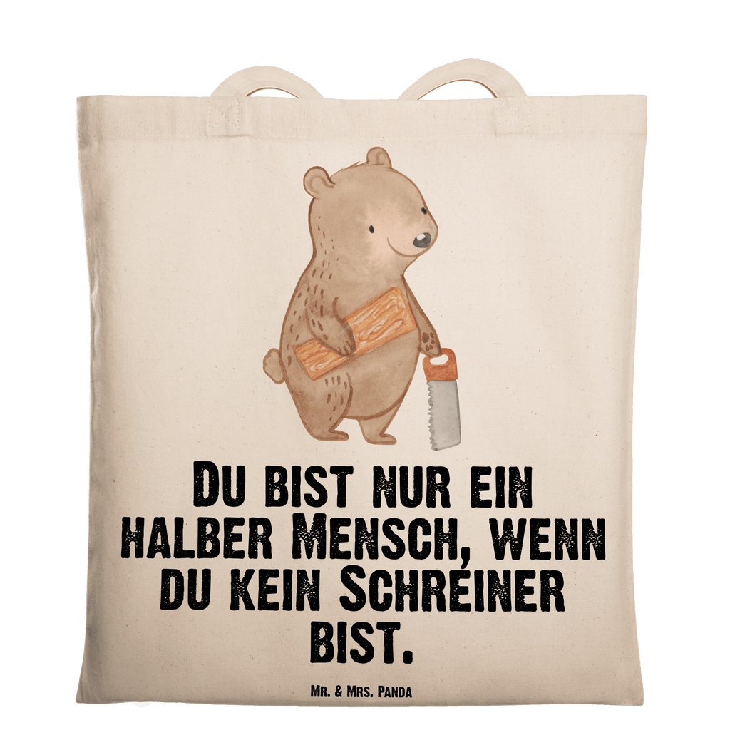 Tragetasche Schreiner mit Herz Beuteltasche, Beutel, Einkaufstasche, Jutebeutel, Stoffbeutel, Beruf, Ausbildung, Jubiläum, Abschied, Rente, Kollege, Kollegin, Geschenk, Schenken, Arbeitskollege, Mitarbeiter, Firma, Danke, Dankeschön