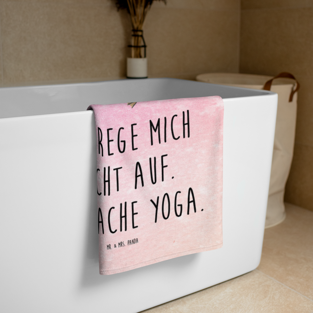 XL Badehandtuch Flamingo Yoga Handtuch, Badetuch, Duschtuch, Strandtuch, Saunatuch, Flamingo, Vogel, Yoga, Namaste, Achtsamkeit, Yoga-Übung, Entspannung, Ärger, Aufregen, Tiefenentspannung