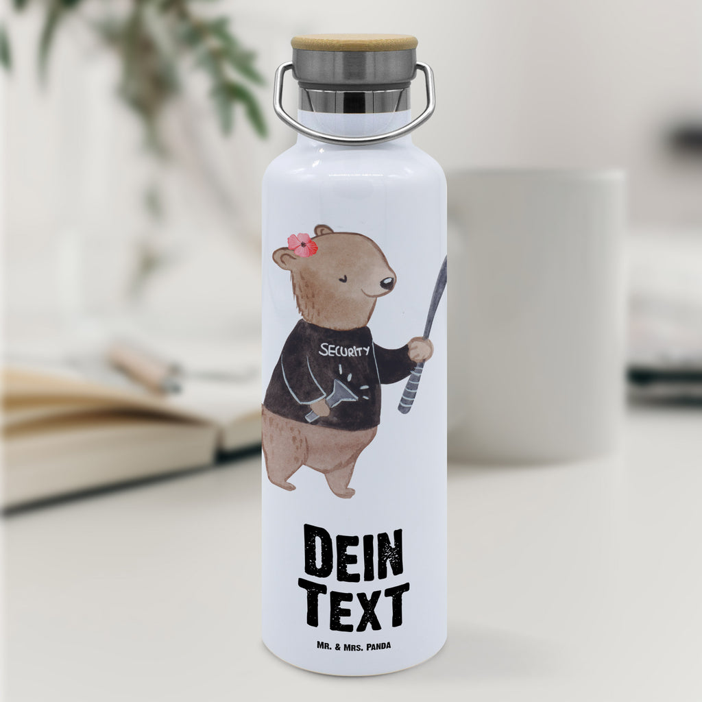 Personalisierte Trinkflasche Security Mitarbeiterin mit Herz Personalisierte Trinkflasche, Trinkflasche mit Namen, Trinkflasche bedrucken, Flasche personalisiert, Trinkflasch mit Aufdruck, Trinkflasche Werbegeschenk, Namensaufdruck Trinkflasche, Sportflasche personalisiert, Trinkflasche Sport, Beruf, Ausbildung, Jubiläum, Abschied, Rente, Kollege, Kollegin, Geschenk, Schenken, Arbeitskollege, Mitarbeiter, Firma, Danke, Dankeschön