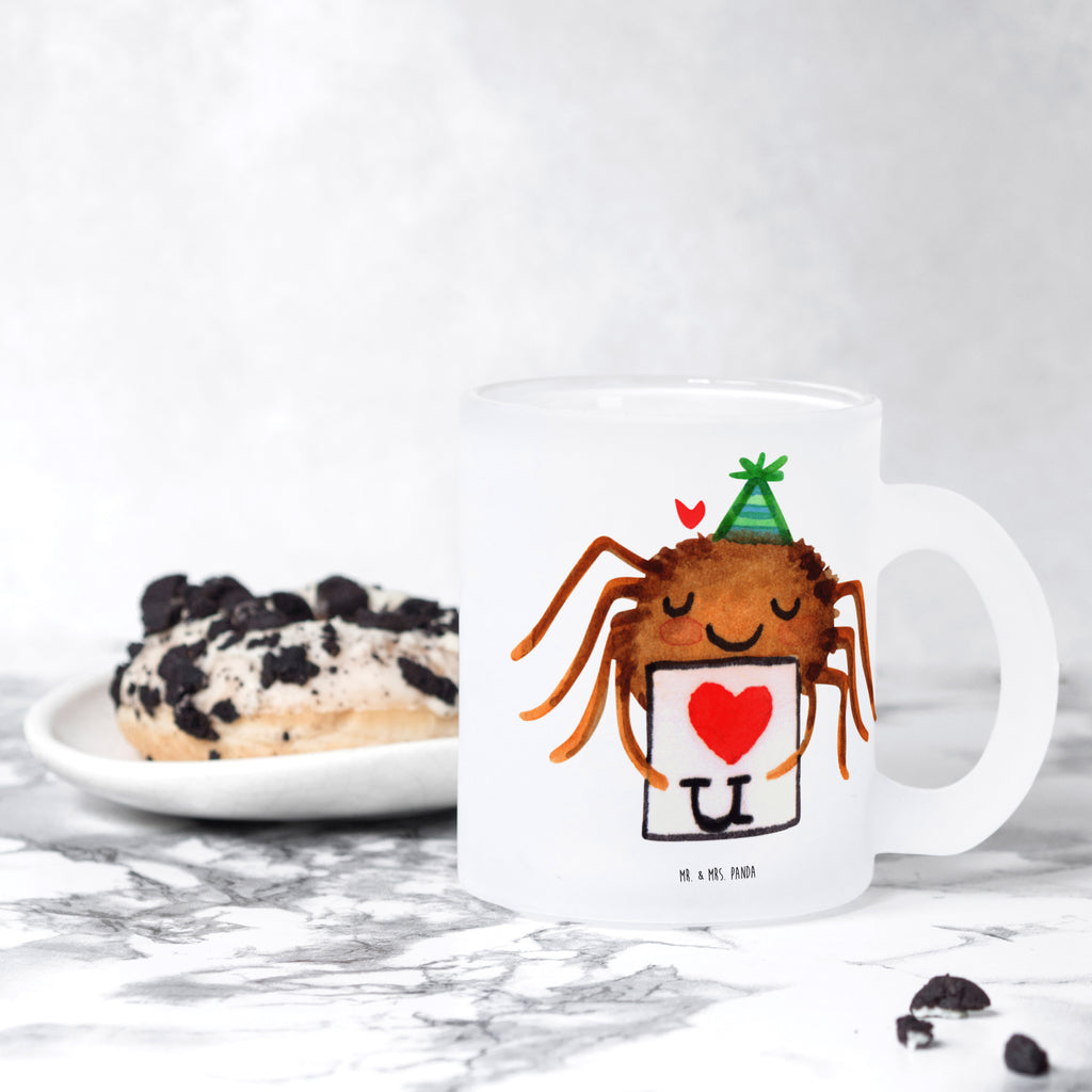 Teetasse Spinne Agathe Brief Teetasse, Teeglas, Teebecher, Tasse mit Henkel, Tasse, Glas Teetasse, Teetasse aus Glas, Spinne Agathe, Spinne, Agathe, Videos, Merchandise, Liebesbeweis, Ich Liebe dich, Heiratsantrag, Verliebt, Liebespaar, Liebesgeschenk, Treuebeweis, Treuetest