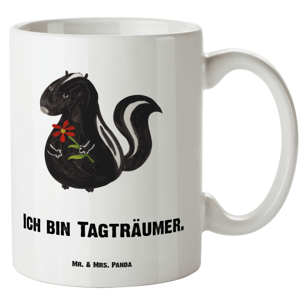 XL Tasse Stinktier Blume XL Tasse, Große Tasse, Grosse Kaffeetasse, XL Becher, XL Teetasse, spülmaschinenfest, Jumbo Tasse, Groß, Stinktier, Skunk, Wildtier, Raubtier, Stinker, Stinki, Tagträumer, verträumt, Dreams, Träume