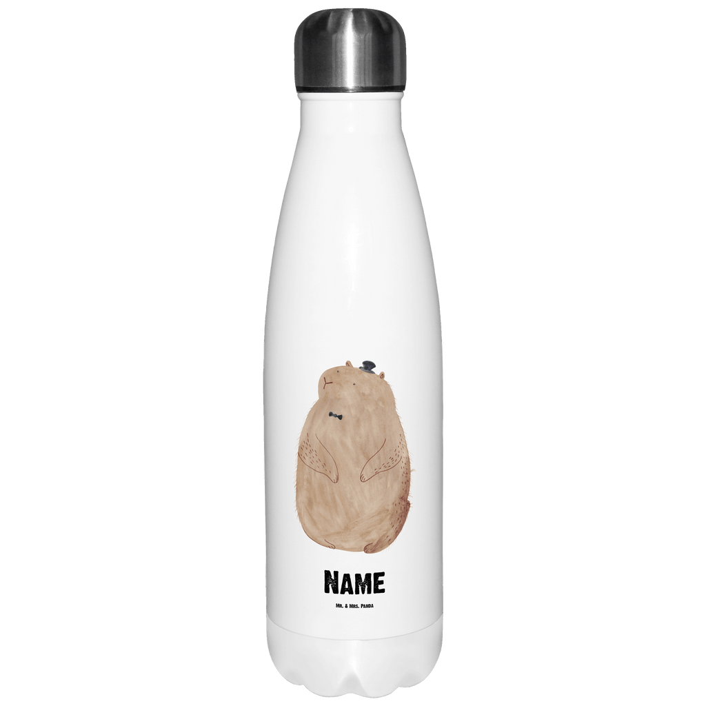 Personalisierte Thermosflasche Murmeltier Personalisierte Isolierflasche, Personalisierte Thermoflasche, Personalisierte Trinkflasche, Trinkflasche Mit Namen, Wunschname, Bedrucken, Namensflasche, Tiermotive, Gute Laune, lustige Sprüche, Tiere, Murmeltier, Knigge, Fröhlichkeit, Freundlichkeit, Respekt, Anstand