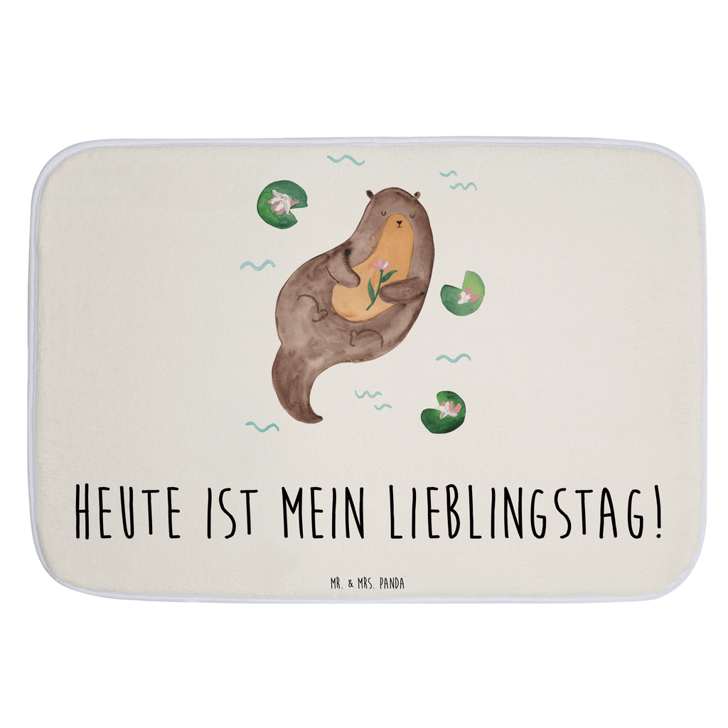 Badvorleger Otter mit Seerose Badematte, Badteppich, Duschvorleger, Badezimmerteppich, Badezimmermatte, Badvorleger, Duschmatte, Duschteppich, Badteppiche, Badgarnitur, Badematten, Teppich Badezimmer, Badezimmermatten, Otter, Fischotter, Seeotter, Otter Seeotter See Otter