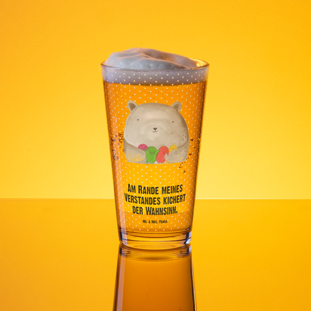 Premium Trinkglas Bär Gefühl Trinkglas, Glas, Pint Glas, Bierglas, Cocktail Glas, Wasserglas, Bär, Teddy, Teddybär, Wahnsinn, Verrückt, Durchgedreht